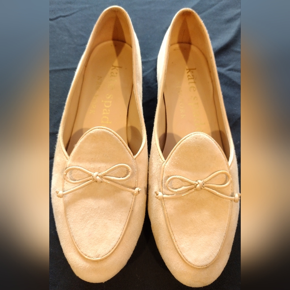 Kate Spade Pale Pink Suede Loader Shoes Size 6b